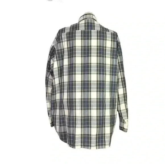 Carhartt Men 2X Reg Plaid Oxford Button Down Work Shirt Gray Multi Pockets Heavy - Picture 6 of 8